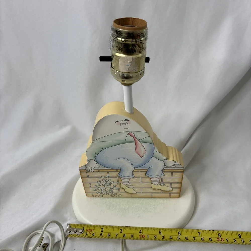 Vtg HUMPTY DUMPTY Children's Lamp Base Nursery MM's Designs No‎ Shade